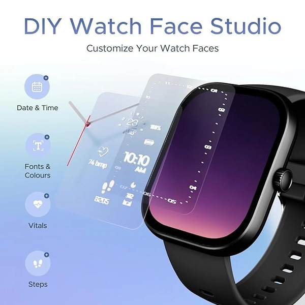 boAt Wave Sigma Smartwatch with 2.01" HD Display,Bluetooth Calling, Coins, DIY Watch Face Studio, 700+ Active Modes, HR&SpO2 Monitoring, Energy and Sleep Scores,IP67(Active Black)