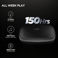 boAt Airdopes 441 Pro True Wireless in Ear Earbuds with Mic, Upto 150 Hours Playback, Signature Sound, IWP Technology, IPX7, BT v5.0, Type-c Interface and Capacitive Touch Controls(Active Black)