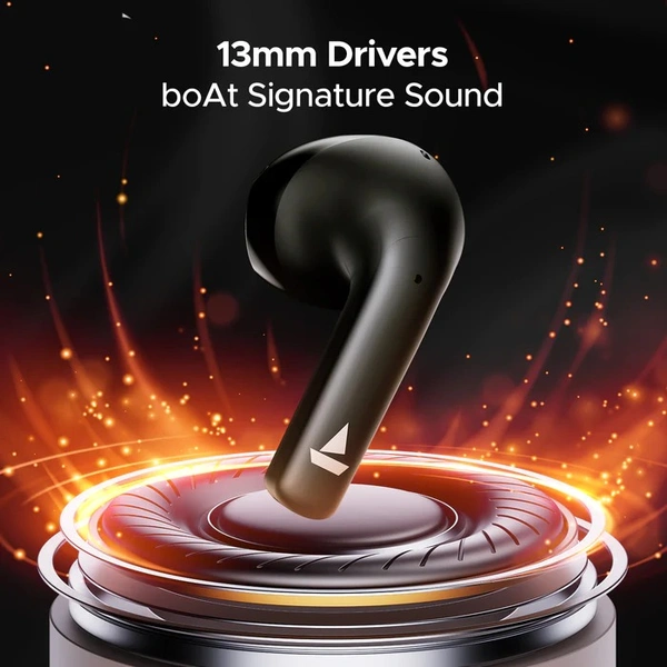 boAt Airdopes 125 TWS Earbuds with Environmental Noise Cancellation (IPX5 Water Resistant, ASAP Charge, Mystic Black)