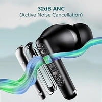 boAt Newly Launched Airdopes 141 ANC TWS Earbuds with 32 dB ANC, 42 HRS Playback, 50ms Low Latency Beast™ Mode, IWP™ Tech,Quad Mics with ENx™,ASAP™ Charge,USB Type-C Port & IPX5(Gunmetal Black)