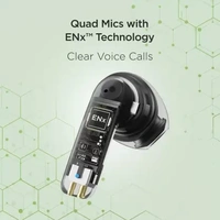boAt Airdopes 100 with 50 Hours Playback, Quad Mics ENx Technology & Beast Mode Bluetooth Headset  (Opal Black, In the Ear)