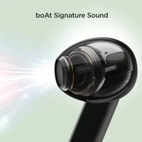 boAt Airdopes 100 with 50 Hours Playback, Quad Mics ENx Technology & Beast Mode Bluetooth Headset  (Opal Black, In the Ear)