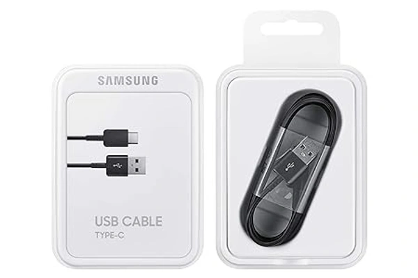 Samsung Original USB A to C Cable - (1.5M), Compatible Smartphone, Black / white 