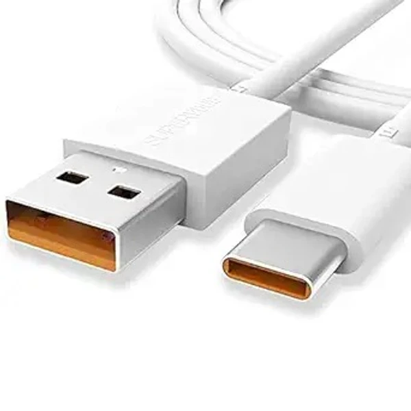 Realme Upgraded Super Vooc Charge, Data Sync Fast Charging Type-C Cable Compatible for Realme XT, Realme XT 730G, Realme X2, Realme C12, Realme 6 Pro, Realme Narzo 20A, Realme 7, Realme 7 Pro - White