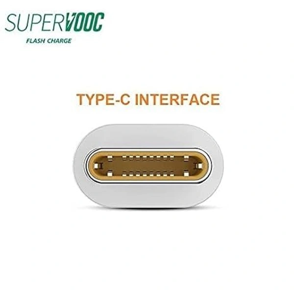 Realme Upgraded Super Vooc Charge, Data Sync Fast Charging Type-C Cable Compatible for Realme XT, Realme XT 730G, Realme X2, Realme C12, Realme 6 Pro, Realme Narzo 20A, Realme 7, Realme 7 Pro - White