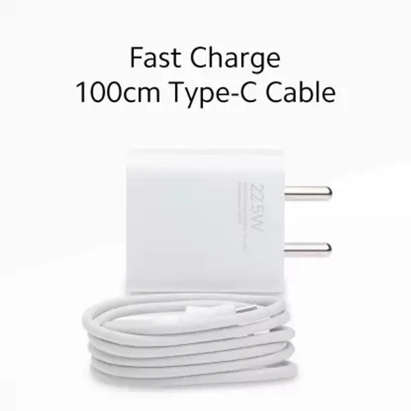 Mi Fast USB Type C 22.5W charger combo for Mobiles with detachable USB cable  (White, Cable Included)