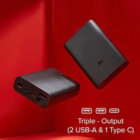 MI 10000mAh Lithium Ion, Lithium Polymer Power Bank Pocket Pro with 22.5 Watt Fast Charging, Dual Input Ports(Micro-USB and Type C), Triple Output Ports, (Black)