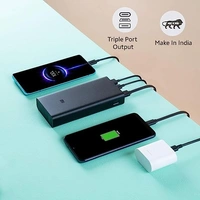 MI Power Bank 3i 20000mAh Lithium Polymer 18W Fast Power Delivery Charging | Input- Type C | Micro USB| Triple Output | Sandstone Black