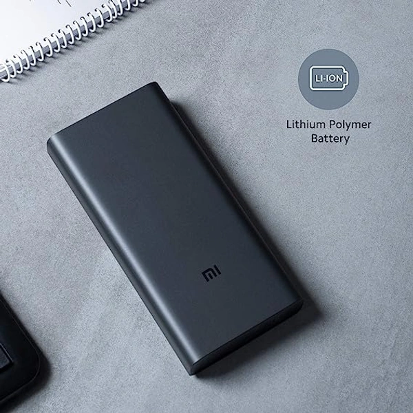 MI Power Bank 3i 20000mAh Lithium Polymer 18W Fast Power Delivery Charging | Input- Type C | Micro USB| Triple Output | Sandstone Black
