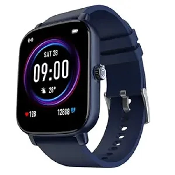 Noise Vivid Call Bluetooth Calling Smartwatch with Metallic dial, 550 nits Brightness, AI Voice Assistant, Heart Rate Monitoring, 7 Days Battery & 100+ watchfaces (Space Blue)