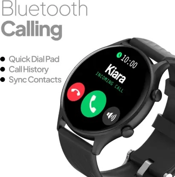 Fire-Boltt Legend Bluetooth Calling with 1.39'' Round Dial, Dual Button Technology Smartwatch  (Black Strap, Free Size)