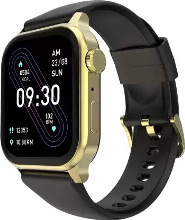 Fire-Boltt Rise BT Calling,1.85", Voice Assistance & 123 Sports Single BT Connection Smartwatch  (Gold Strap, Free Size)