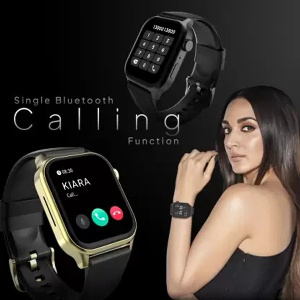 Fire-Boltt Rise BT Calling,1.85", Voice Assistance & 123 Sports Single BT Connection Smartwatch  (Gold Strap, Free Size)