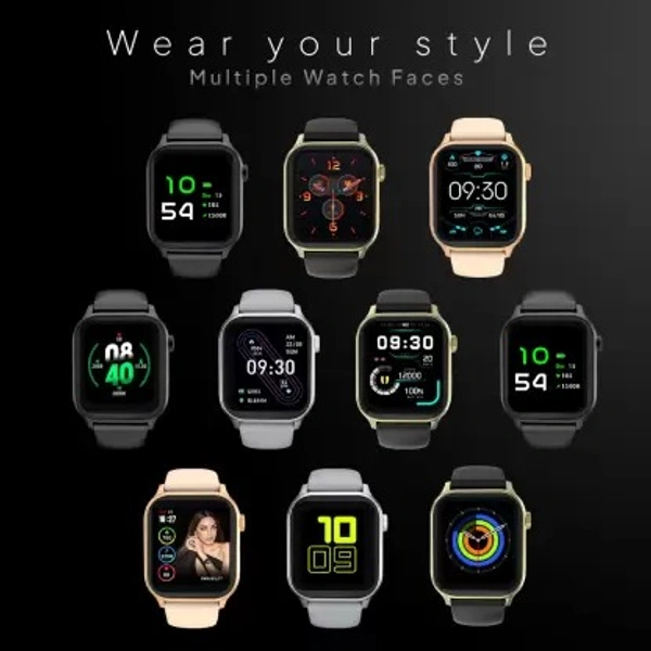 Fire-Boltt Rise BT Calling,1.85", Voice Assistance & 123 Sports Single BT Connection Smartwatch  (Gold Strap, Free Size)
