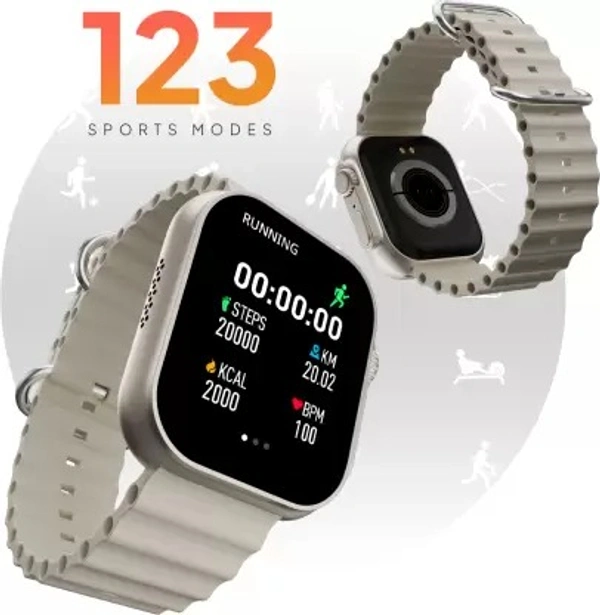 Fire-Boltt Supernova 1.78 AMOLED 368*448px High Resolution,BT Calling and 123 Sports Modes Smartwatch  (Gold Strap, Free Size)