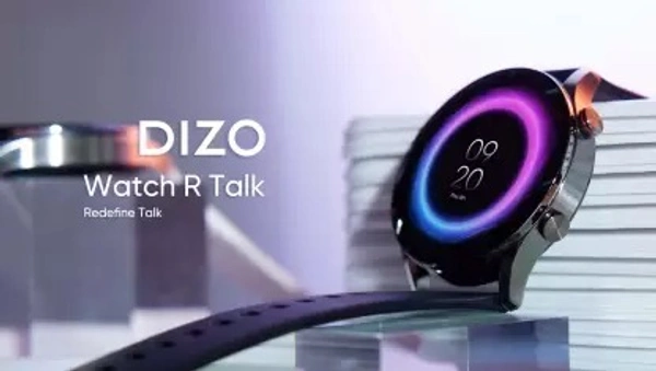 DIZO R Talk, Amoled Display with Calling & 10 days battery  (Black Strap, FREE SIZE) ( Open box )