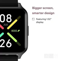 ( open box ) Noise ColorFit Brio Smartwatch  (Black Strap, Regular) ( Open box )