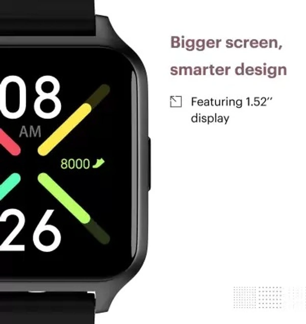 ( open box ) Noise ColorFit Brio Smartwatch  (Black Strap, Regular) ( Open box )