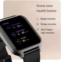 ( open box ) Noise ColorFit Brio Smartwatch  (Black Strap, Regular) ( Open box )
