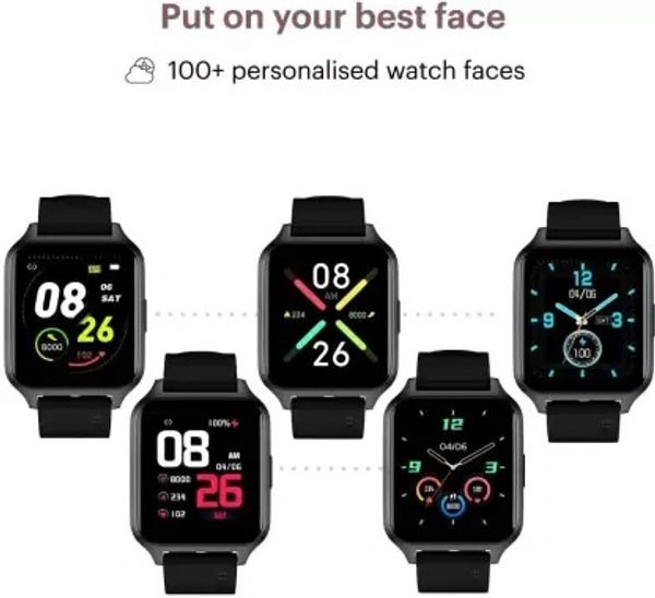 ( open box ) Noise ColorFit Brio Smartwatch  (Black Strap, Regular) ( Open box )