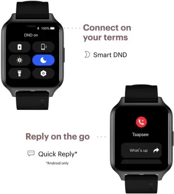 ( open box ) Noise ColorFit Brio Smartwatch  (Black Strap, Regular) ( Open box )