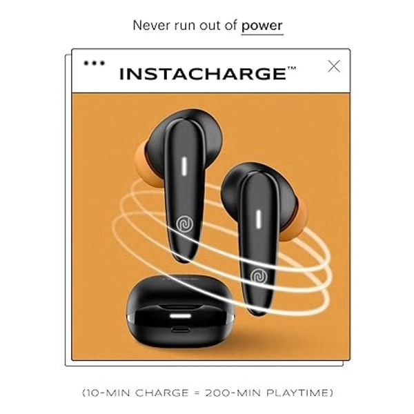 Noise Buds VS401 in-Ear Truly Wireless Earbuds with 50H of Playtime, Low Latency(up-to 50ms), Quad Mic with ENC, Instacharge(10 min=200 min),10mm Driver, BT v5.3(Open box )