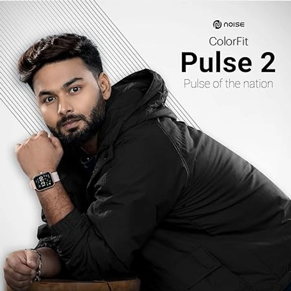 Noise ColorFit Pulse 2: 1.8" Biggest Display Smart Watch, 550 NITS Brightness, Sleek Metallic Body, HR, Sleep & Spo2 Monitoring, Upto 10 Days Battery Life, Calls & SMS Reply - Jet Black ( Open box ) 
