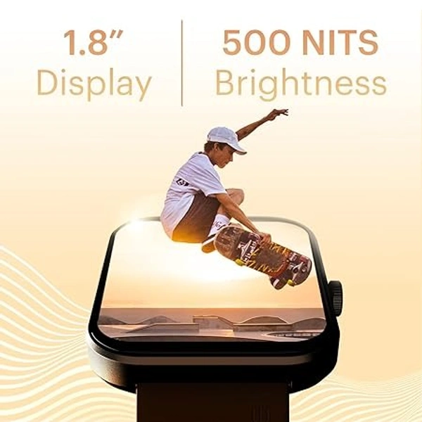 Noise ColorFit Pulse 2: 1.8" Biggest Display Smart Watch, 550 NITS Brightness, Sleek Metallic Body, HR, Sleep & Spo2 Monitoring, Upto 10 Days Battery Life, Calls & SMS Reply - Jet Black ( Open box ) 