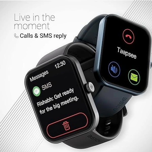 Noise ColorFit Pulse 2: 1.8" Biggest Display Smart Watch, 550 NITS Brightness, Sleek Metallic Body, HR, Sleep & Spo2 Monitoring, Upto 10 Days Battery Life, Calls & SMS Reply - Jet Black ( Open box ) 