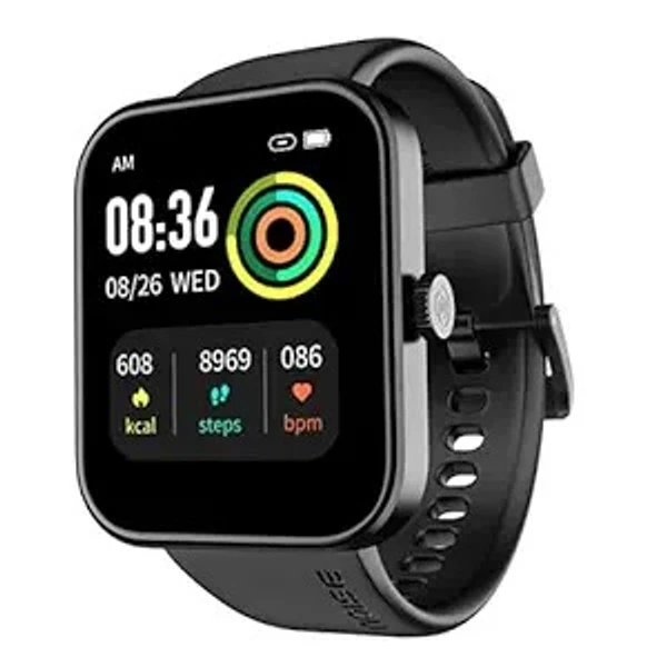 Noise ColorFit Pulse Grand Smart Watch with 1.69"(4.29cm) HD Display, 60 Sports Modes, 150 Watch Faces, Fast Charge, Spo2, Stress, Sleep, Heart Rate Monitoring & IP68 Waterproof (Jet Black) (Open box )