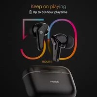 Noise Buds VS102 with 50 Hrs Playtime, 11mm Driver, IPX5 and Unique Flybird Design Bluetooth Headset  (Jet Black, True Wireless) (Open box ) 