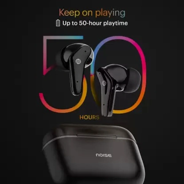 Noise Buds VS102 with 50 Hrs Playtime, 11mm Driver, IPX5 and Unique Flybird Design Bluetooth Headset  (Jet Black, True Wireless) (Open box ) 