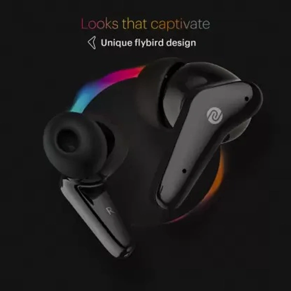Noise Buds VS102 with 50 Hrs Playtime, 11mm Driver, IPX5 and Unique Flybird Design Bluetooth Headset  (Jet Black, True Wireless) (Open box ) 