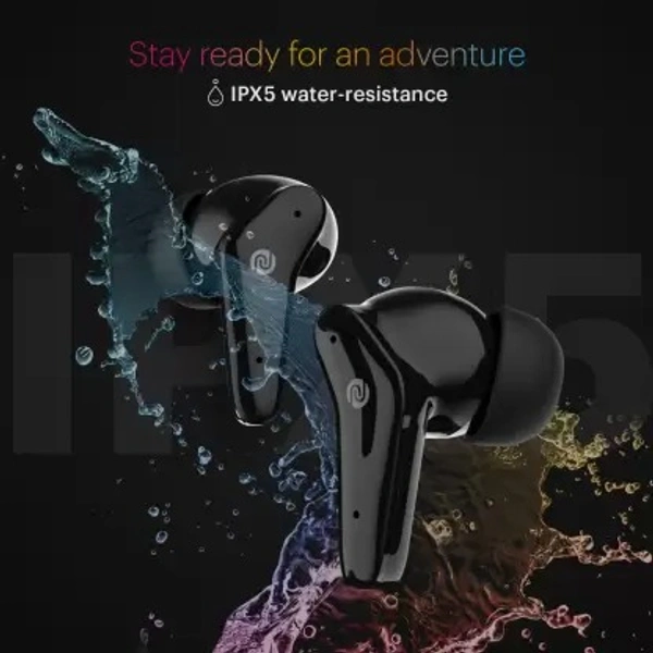 Noise Buds VS102 with 50 Hrs Playtime, 11mm Driver, IPX5 and Unique Flybird Design Bluetooth Headset  (Jet Black, True Wireless) (Open box ) 