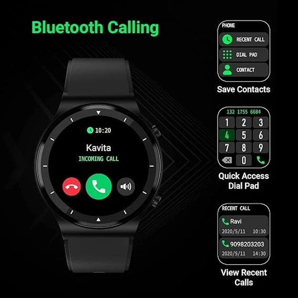 Fire-Boltt 360 Pro Bluetooth Calling, Local Music and TWS Pairing, 360 * 360 PRO Display Smart Watch