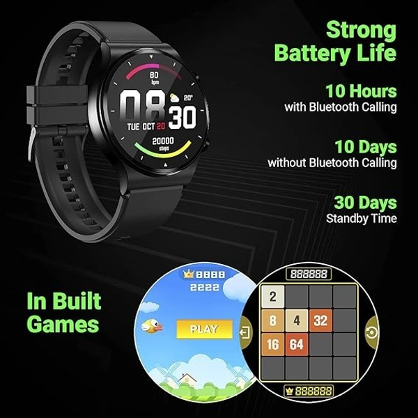 Fire-Boltt 360 Pro Bluetooth Calling, Local Music and TWS Pairing, 360 * 360 PRO Display Smart Watch