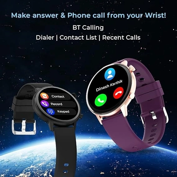 GIZMORE GIZFIT Orbit 1.32" Always ON HD Super Bright Display with 500 NITS Brightness, Advance Bluetooth Calling Smartwatch, Unlimited Watch Faces, SPO2 & AI Voice Assistant