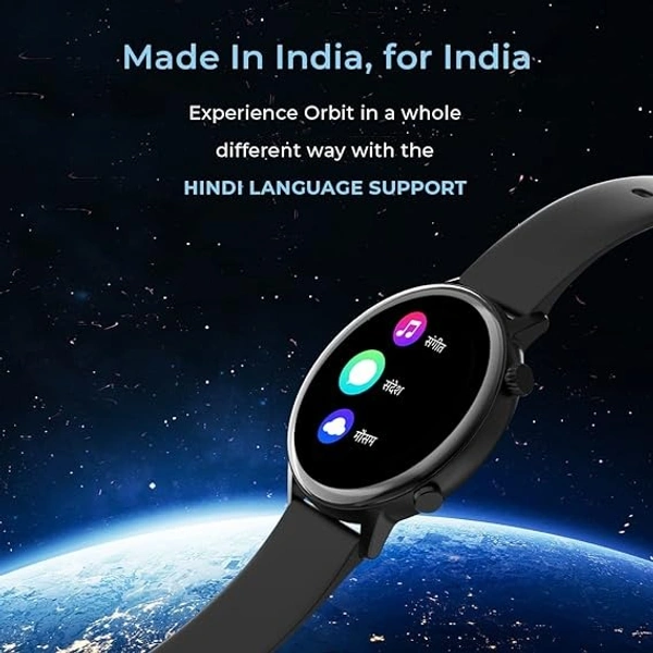 GIZMORE GIZFIT Orbit 1.32" Always ON HD Super Bright Display with 500 NITS Brightness, Advance Bluetooth Calling Smartwatch, Unlimited Watch Faces, SPO2 & AI Voice Assistant