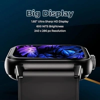 GIZMORE Blaze X Smartwatch Bluetooth Calling 1.85" HD Display, 600 NITS, 240 * 286 PX High Res with SpO2, Heart Rate Monitoring, smartwatch