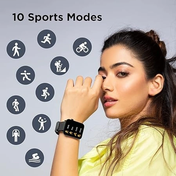 boAt Wave Lite Smart Watch with 1.69" HD Display, Sleek Metal Body, HR & SpO2 Level Monitor, 140+ Watch Faces, Activity Tracker, Multiple Sports Modes, IP68 & 7 Days Battery Life - Blue
