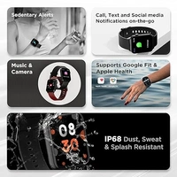 boAt Wave Lite Smart Watch with 1.69" HD Display, Sleek Metal Body, HR & SpO2 Level Monitor, 140+ Watch Faces, Activity Tracker, Multiple Sports Modes, IP68 & 7 Days Battery Life - Blue
