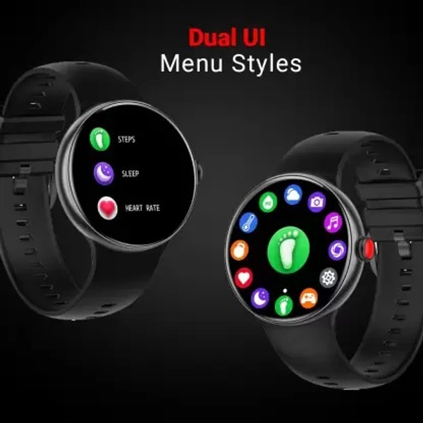 Fire-Boltt Ultron AMOLED 390 x 390 Ultra-Wide Smartwatch  (Black Strap, Free Size)