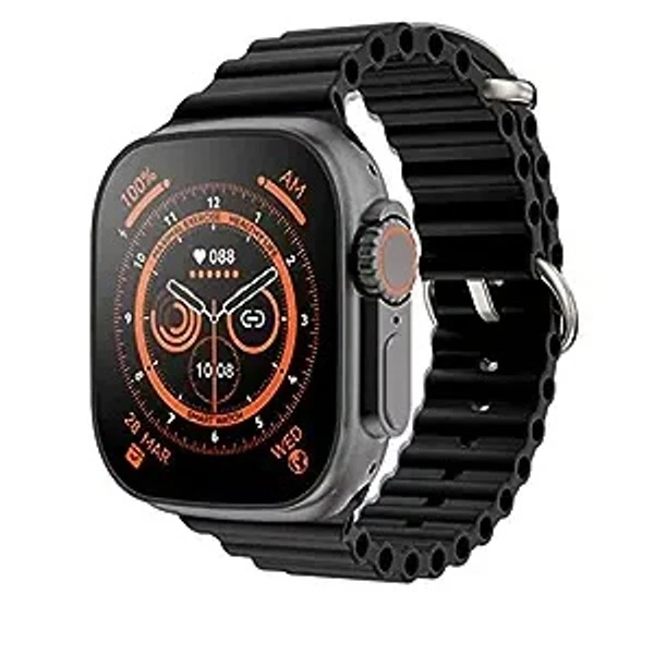 esportic S8 Ultra Max Smart Watch Bluetooth Calling Series 8 Large 2.08 Inch AMOLED Display High Resolution with All Sports Features & Health Tracker,Wireless Charging Battery, Bluetooth Watch