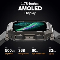 Fire-Boltt Cobra Smart Watch 1.78" Always-On AMOLED Display, Army Grade Strong Build, Bluetooth Calling with 123 Sports Modes, 60 Hz Refresh Rate, IP68 Rating