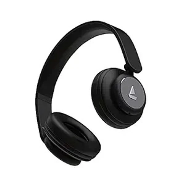 (refurbished) boAt Rockerz 450 Bluetooth On Ear Headphones with Mic, Upto 15 Hours Playback, 40MM Drivers, Padded Ear Cushions, Integrated Controls and Dual Modes(Luscious Black)