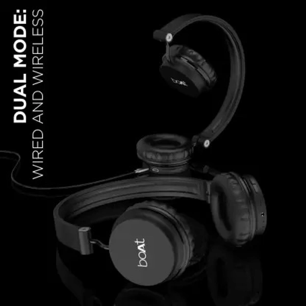 ( refurbished ) boAt ROCKERZ 410 Bluetooth & Wired Headset  ( On the Ear)