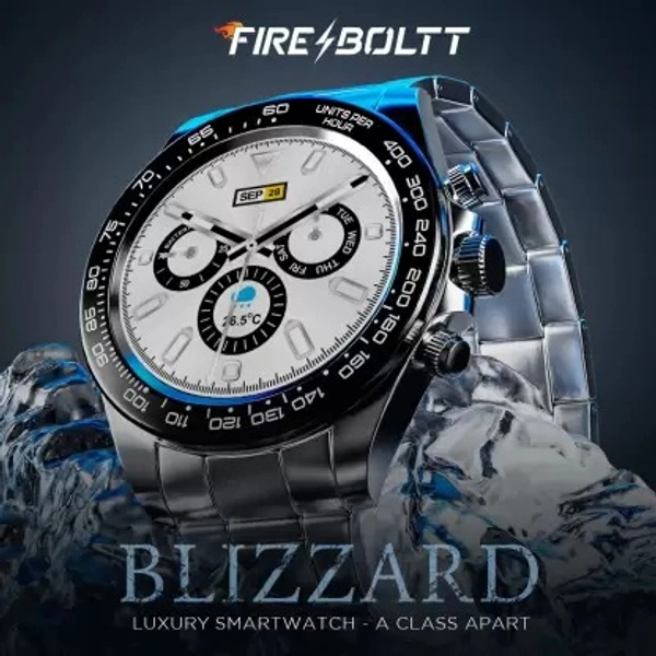 Fire-Boltt Blizzard 1.28" Luxury watch with BT Calling,Stainless Steel Body & Health Suite Smartwatch  (Mist Soft Gold Strap, Free Size)