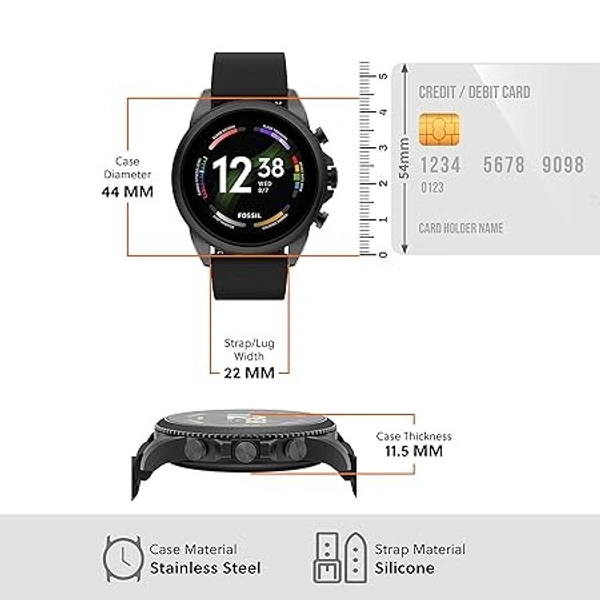 (open box )Fossil Gen 6 Digital Black Dial Men's Watch-FTW4061