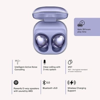 ( open box )Samsung Galaxy Buds Pro Truly Wireless Bluetooth in Ear Earbuds 99% Noise Cancellation, Wireless Charging, 28 Hours Playtime with Mic (Violet)