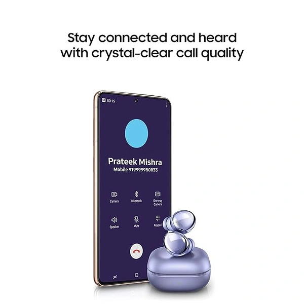 ( open box )Samsung Galaxy Buds Pro Truly Wireless Bluetooth in Ear Earbuds 99% Noise Cancellation, Wireless Charging, 28 Hours Playtime with Mic (Violet)